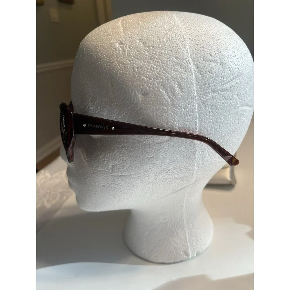 SWAROVSKI Daisy Crystals Brown Frame Sunglasses SW55 45F 58-15 135